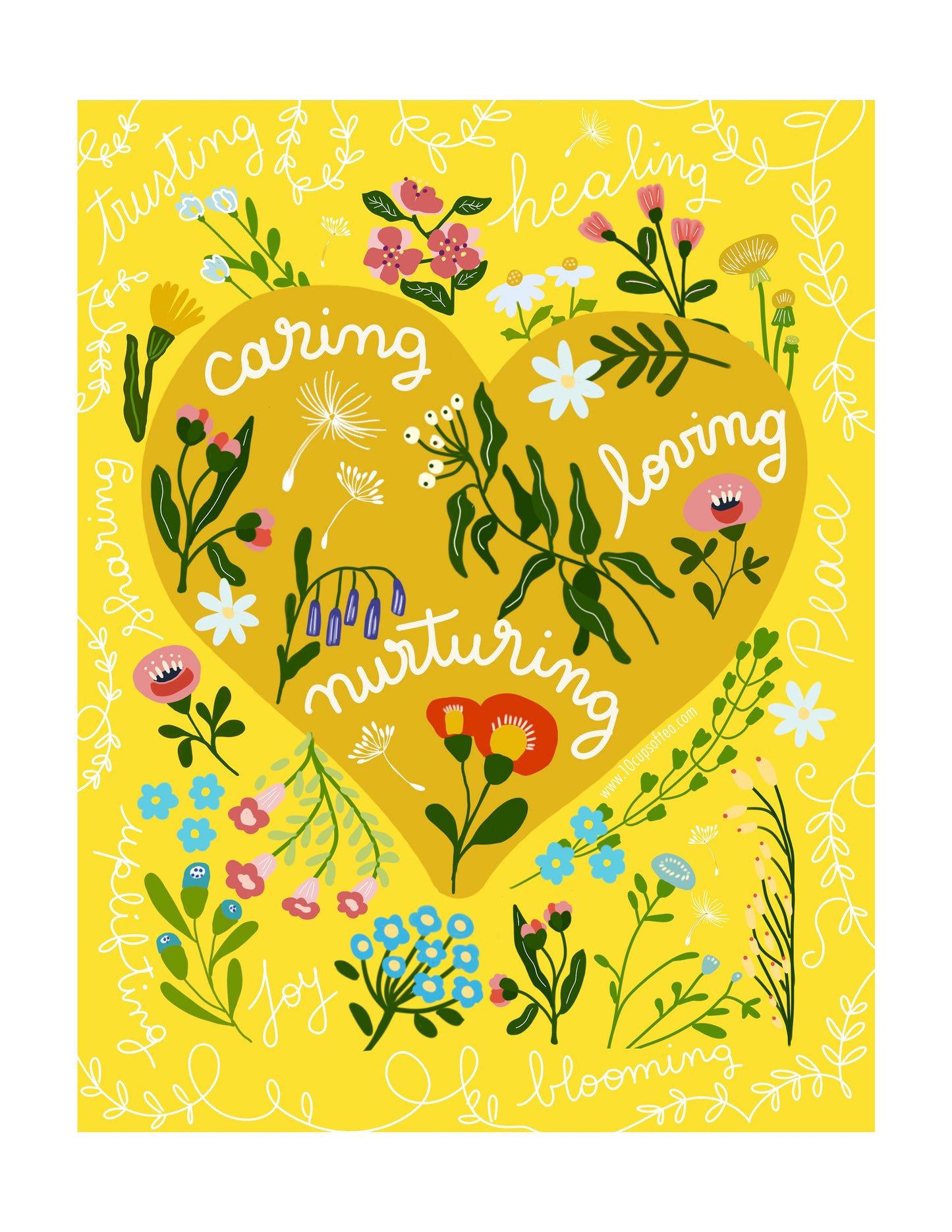 Yellow Healing Hearts
