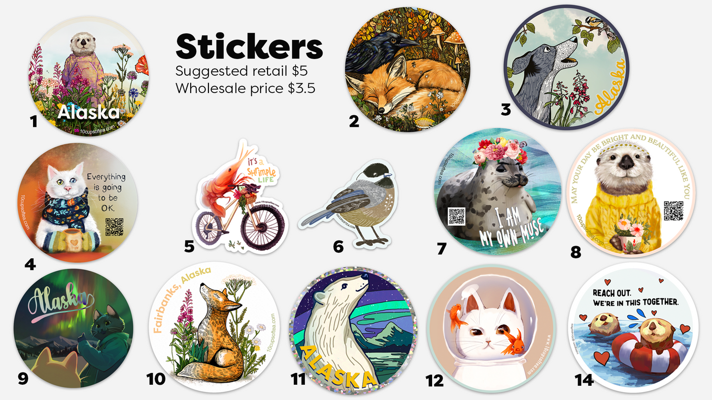 Alaska Otter Sticker