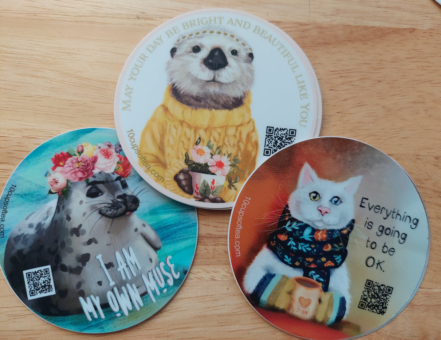 Otter Yellow Sweater sticker