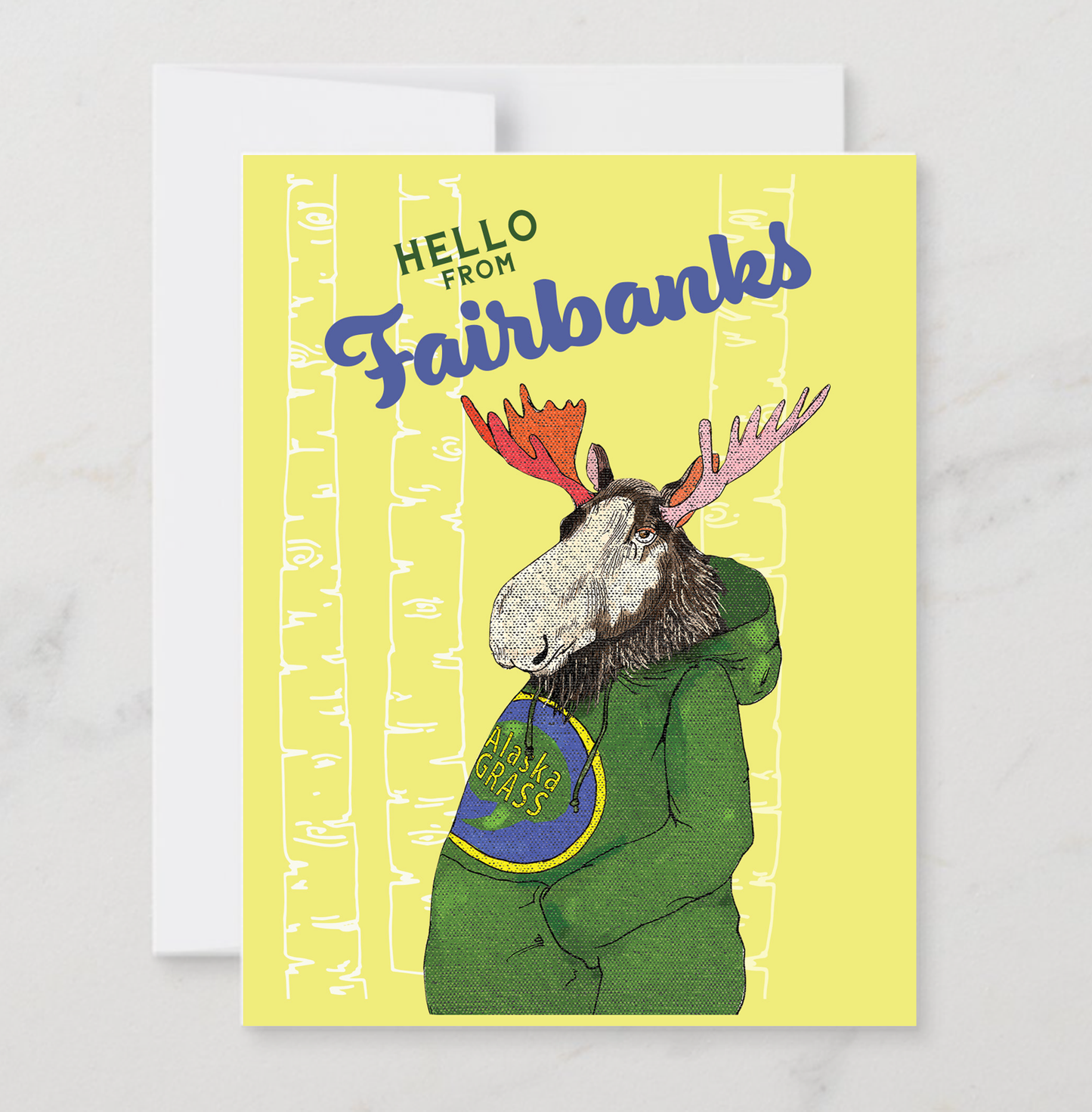 Greetings from Fairbanks Moose Card