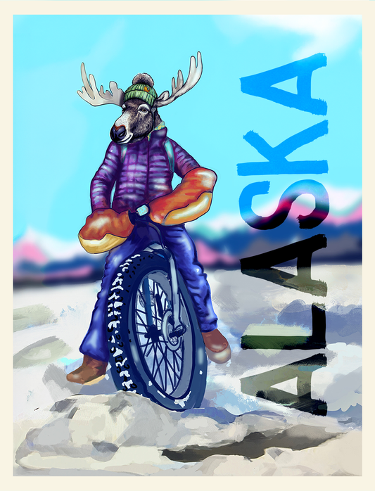 Moose biking Alaska Vacation