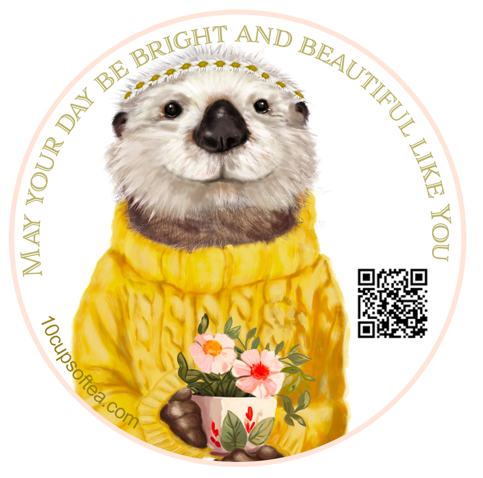 Otter Yellow Sweater sticker