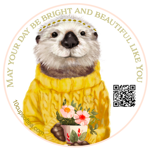 Otter Yellow Sweater sticker