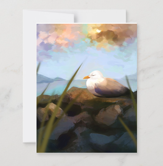 Seagul on the rocks
