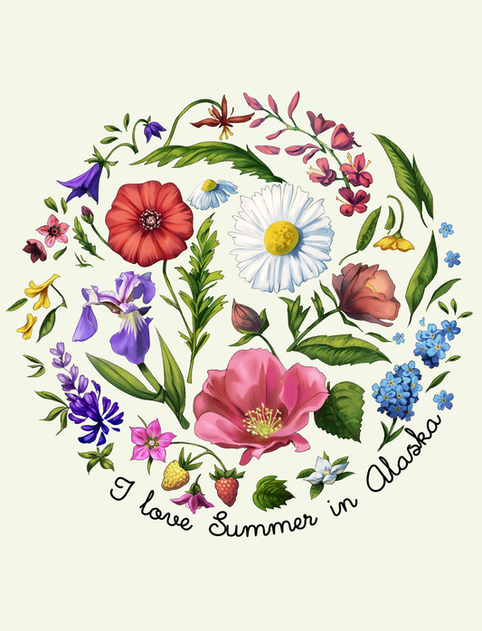 I Love Summer in Alaska Postcard
