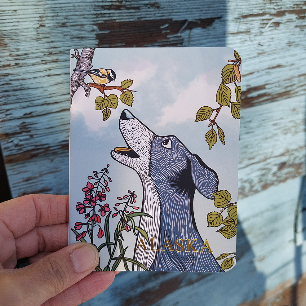 Dog and Chickadee