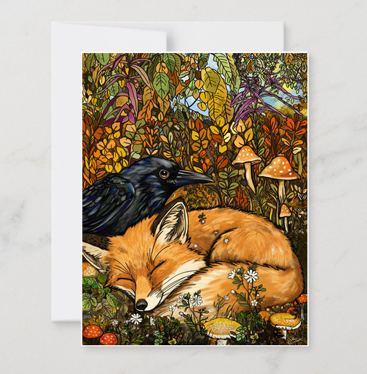 Fox and Raven Card