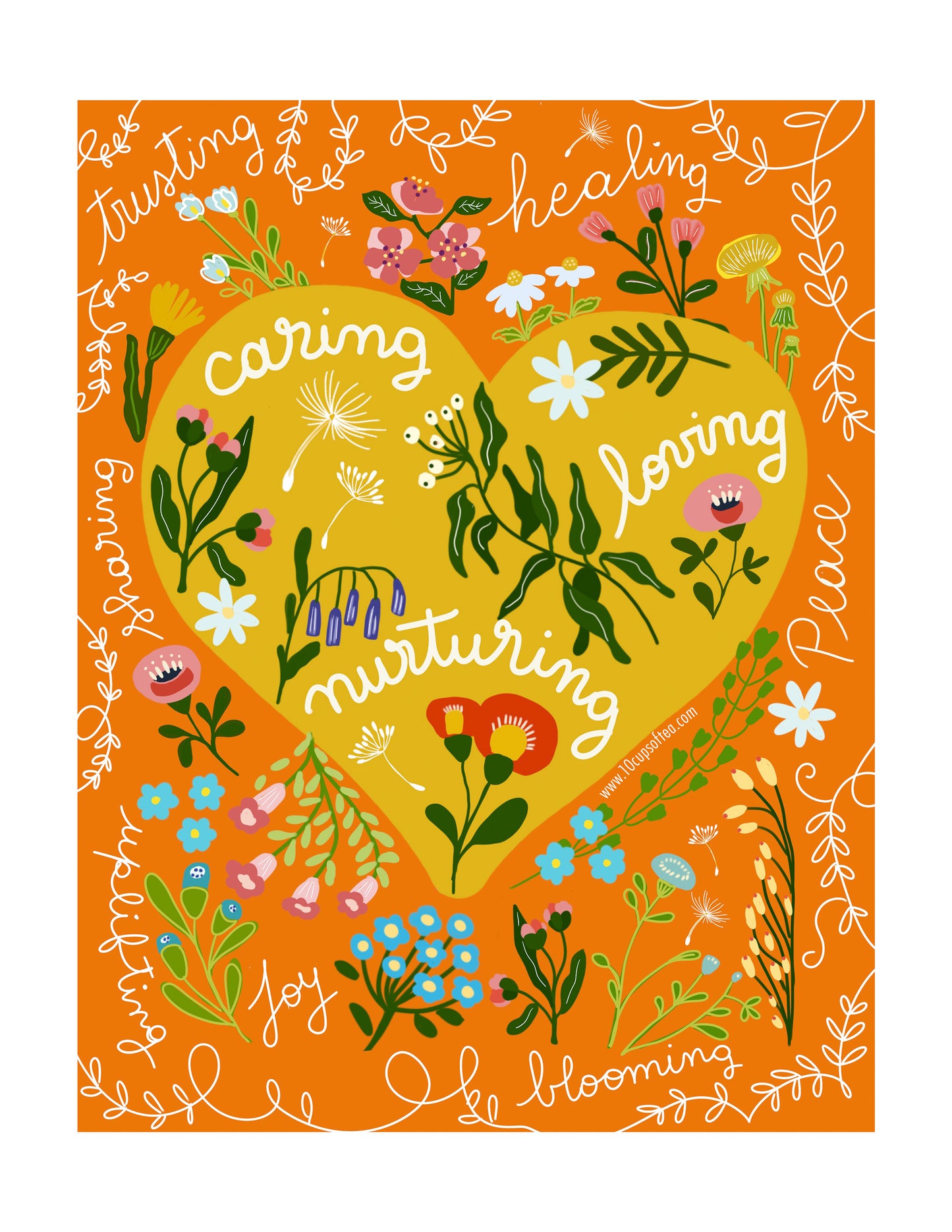 Orange Healing Hearts