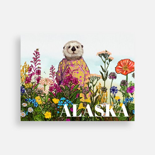 Alaska Otter Kuspuk Postcard